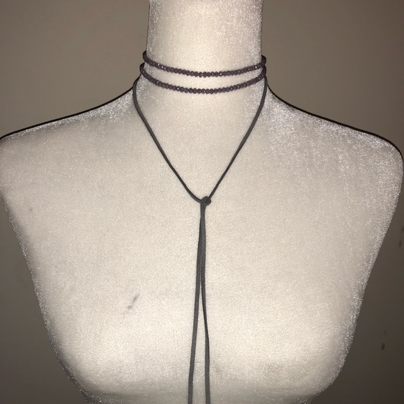 Top Shop Boho-chic Facet Beaded Tie Choker - Picture 4 of 6